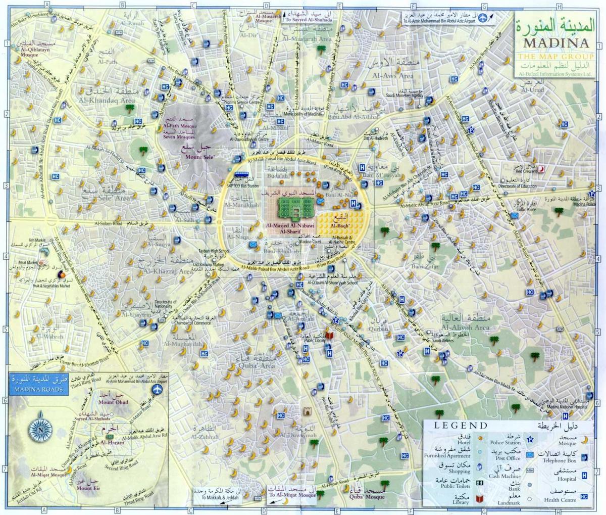 map of madina মুনাওয়ারা, সৌদি আরব