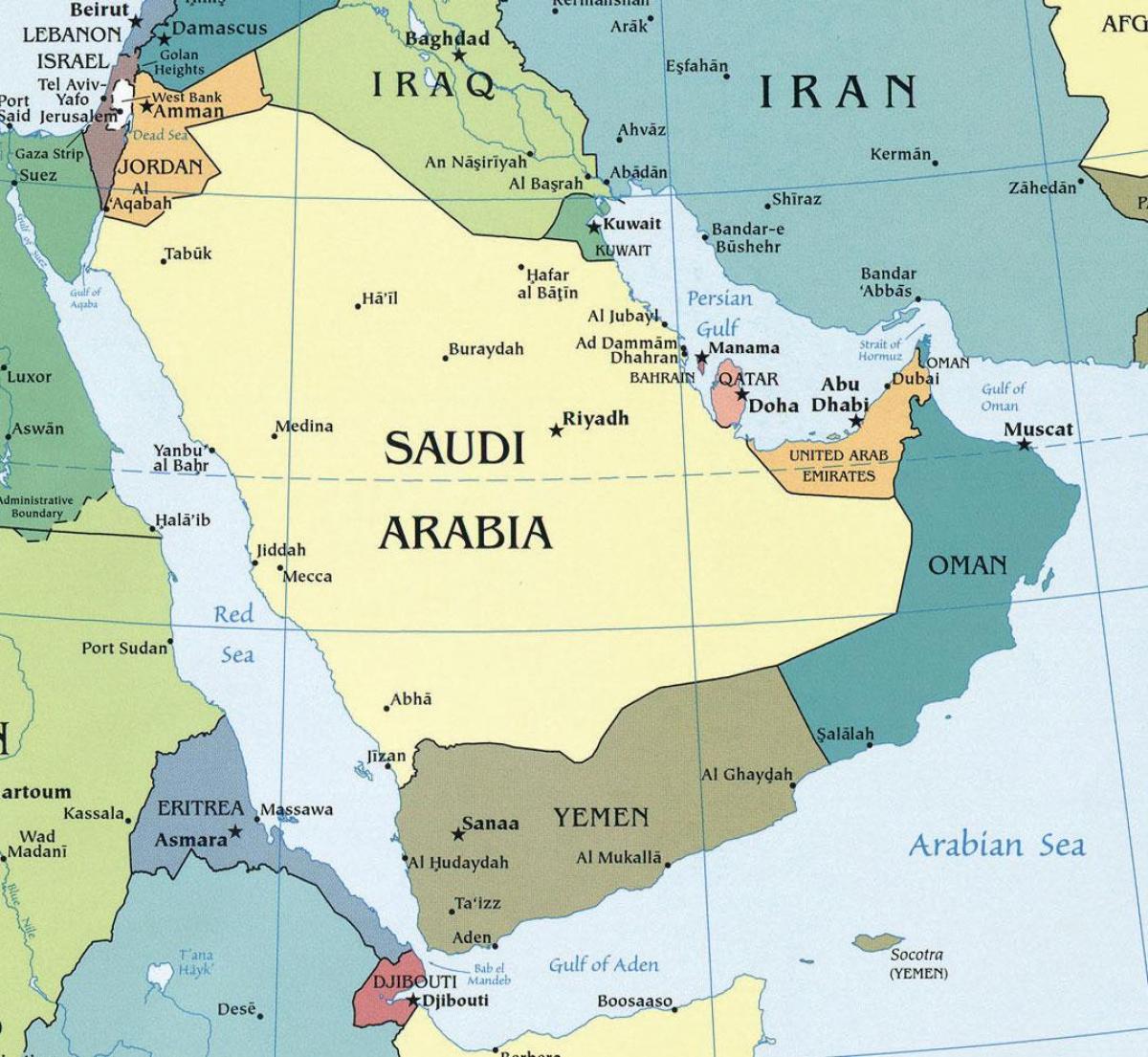 মানচিত্র, kingdom of Saudi Arabia 