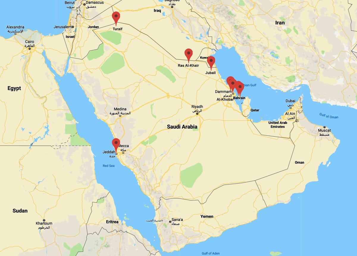 মানচিত্র সৌদি আরব-এর আল khobar