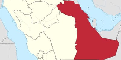 মানচিত্র ইস্টার্ন প্রদেশের সৌদি আরব
