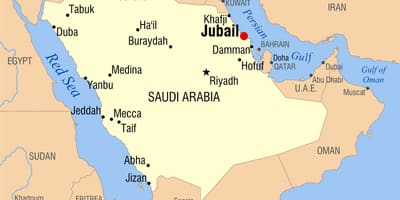 Jubail সৌদি মানচিত্র