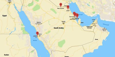 মানচিত্র সৌদি আরব-এর আল khobar